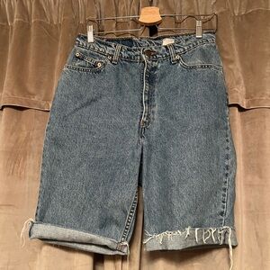 Levi's Blue Jean Shorts High-Waisted Cut-Off